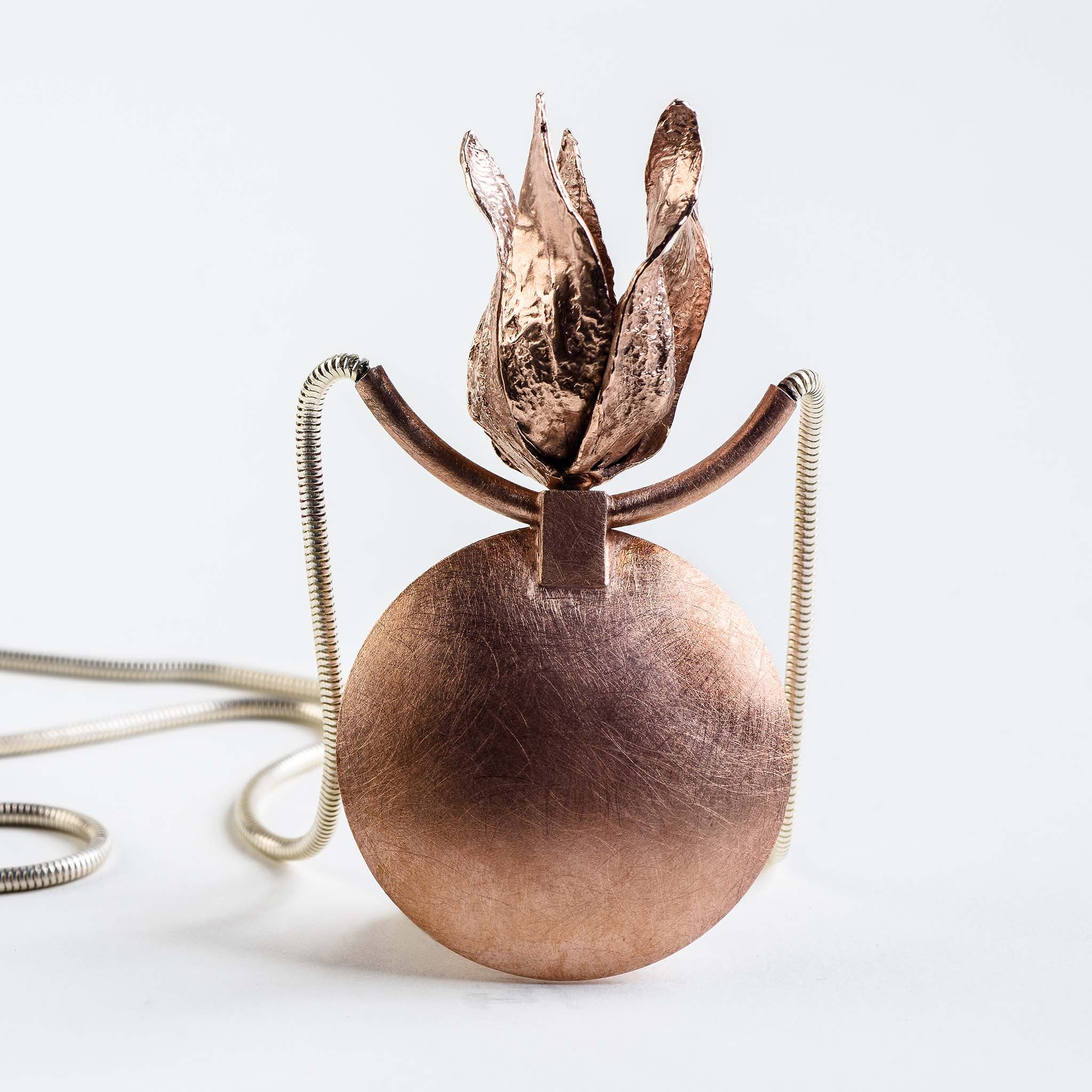 Scent Flacon in Copper, Brass and Silver